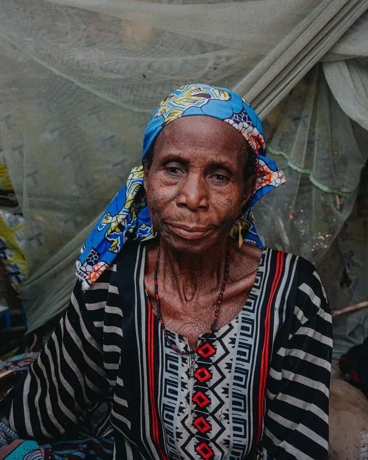 Older woman wearing traditional clothing